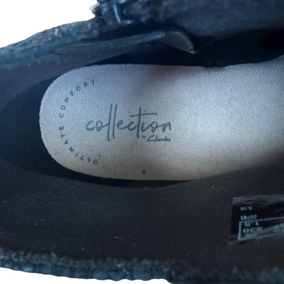 Clarks Ultimate Comfort Collection black leather side zip ankle boots size 6 1/2 - Picture 11 of 12